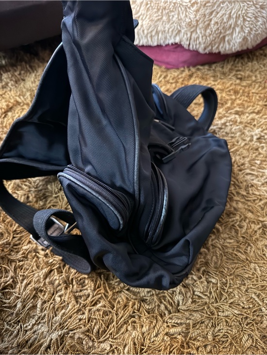 coach backpack black nylon Black Coach Unisex Nylon Backpack - Versatile Everyday Bag